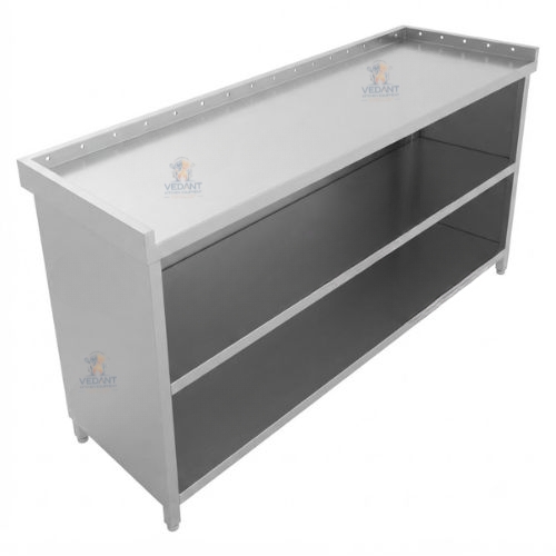 Working Counter With 2 Under Shelves